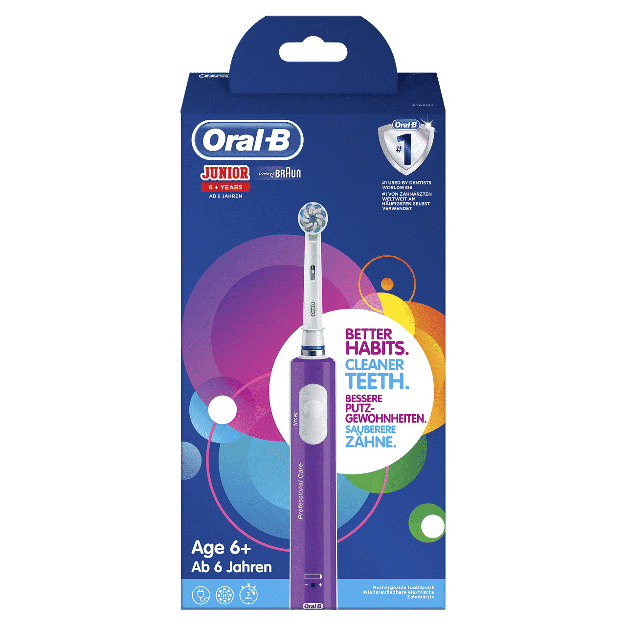 ORAL B POWER TOOTHBRUSH JUNIOR PURPLE HANDLE ORAL B POWER TOOTHBRUSH JUNIOR PURPLE HANDLE