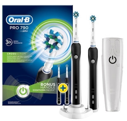 ORAL B POWER TOOTHBRSH PRO790 CROSSACTION (GIFTING) 2x HANDLES +TRAVEL CASE (NEW) ORAL B POWER TOOTHBRSH PRO790 CROSSACTION (GIFTING) 2x HANDLES +TRAVEL CASE (NEW)