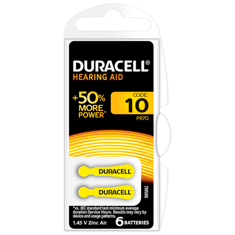DURACELL HEARING AID BATTERIES 10
