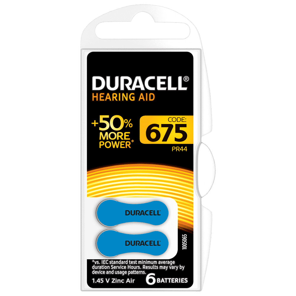 DURACELL HEARING AID BATTERIES 675