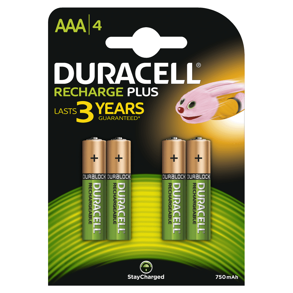 DURACELL RECHARGEABLE PLUS AAA (X4) DURACELL RECHARGEABLE PLUS AAA (X4)