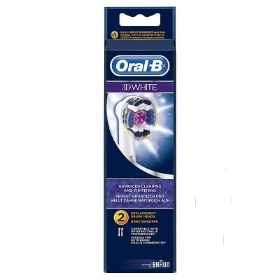 ORAL B POWER BRUSH HEAD PRO 3D WHITE (EB18) x2s (7757) ORAL B POWER BRUSH HEAD PRO 3D WHITE (EB18) x2s (7757)