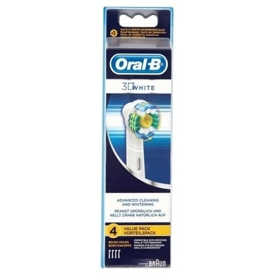 ORAL B POWER BRUSH HEAD PRO 3D WHITE (EB18) x4s ORAL B POWER BRUSH HEAD PRO 3D WHITE (EB18) x4s