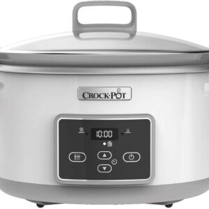 CROCK-POT SLOW COOKER DURACERAMIC WHITE 5.0L (For 6) (NEW)