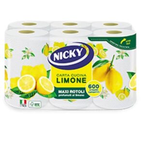 NICKY PAPER TOWELS LEMON 2 PLY 6 ROLLS