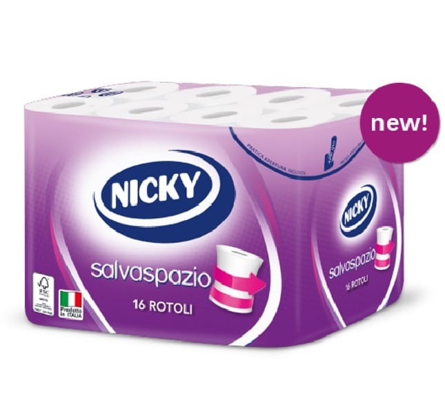 NICKY TOILET PAPER SALVASPAZIO 16 ROTOLI NICKY TOILET PAPER SALVASPAZIO 16 ROTOLI