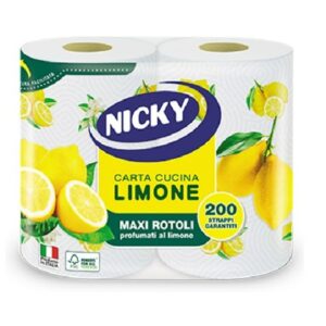 NICKY PAPER TOWELS LEMON 2 PLY 2 ROLLS