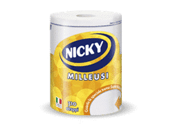 NICKY PAPER TOWELS MILLEUSI 2 PLY 1 ROLL 310 TEARS NICKY PAPER TOWELS MILLEUSI 2 PLY 1 ROLL 310 TEARS