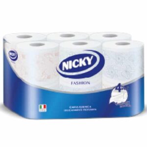 NICKY TOILET PAPER FASHION 4 PLY 12 ROLLS