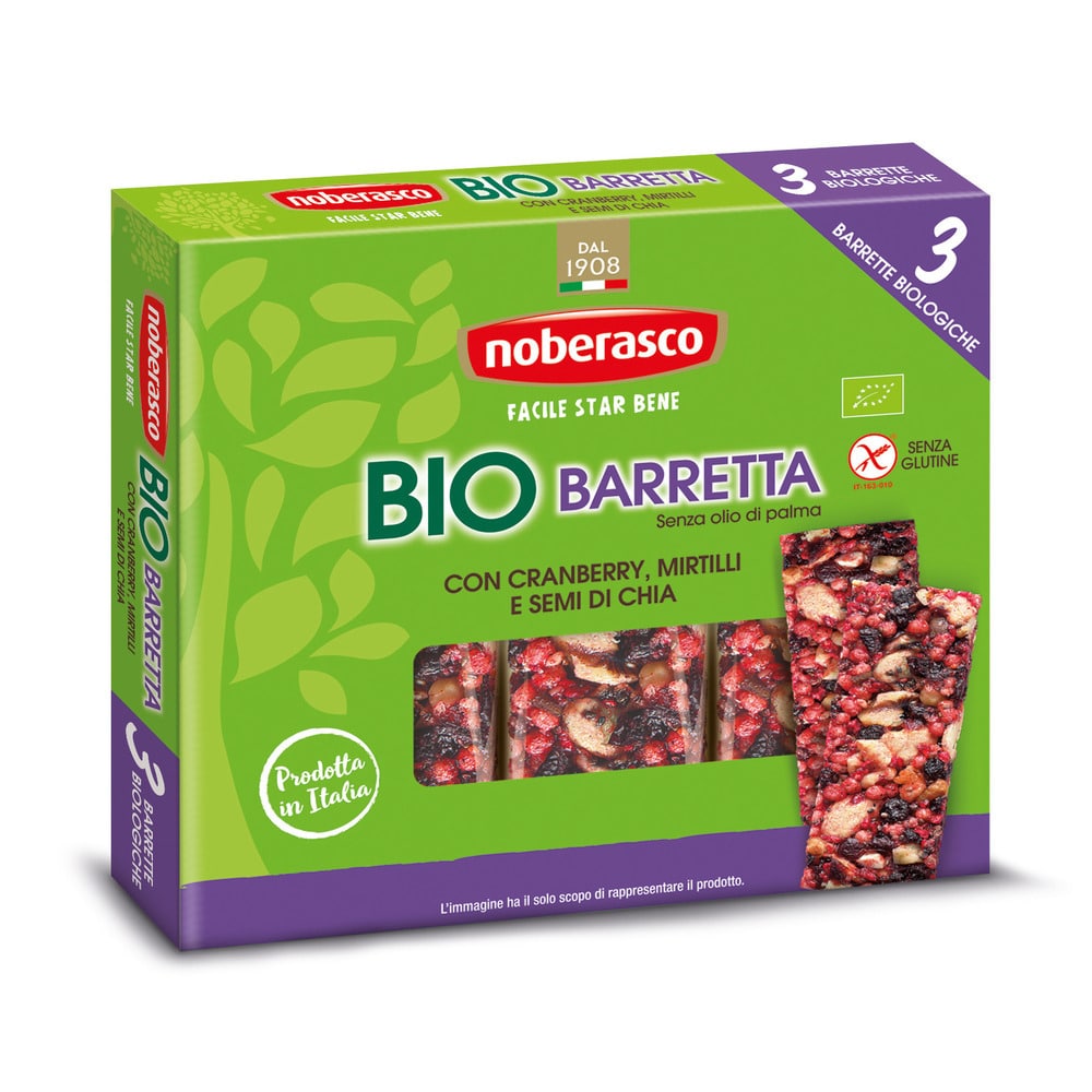 Noberasco Tripack Bio Bar with Cranberry 3 x 25g (NEW)