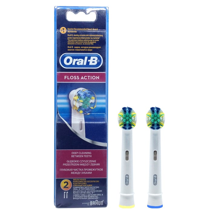 ORAL B POWER BRUSH HEAD FLOSS ACTION (EB25) x2s ORAL B POWER BRUSH HEAD FLOSS ACTION (EB25) x2s