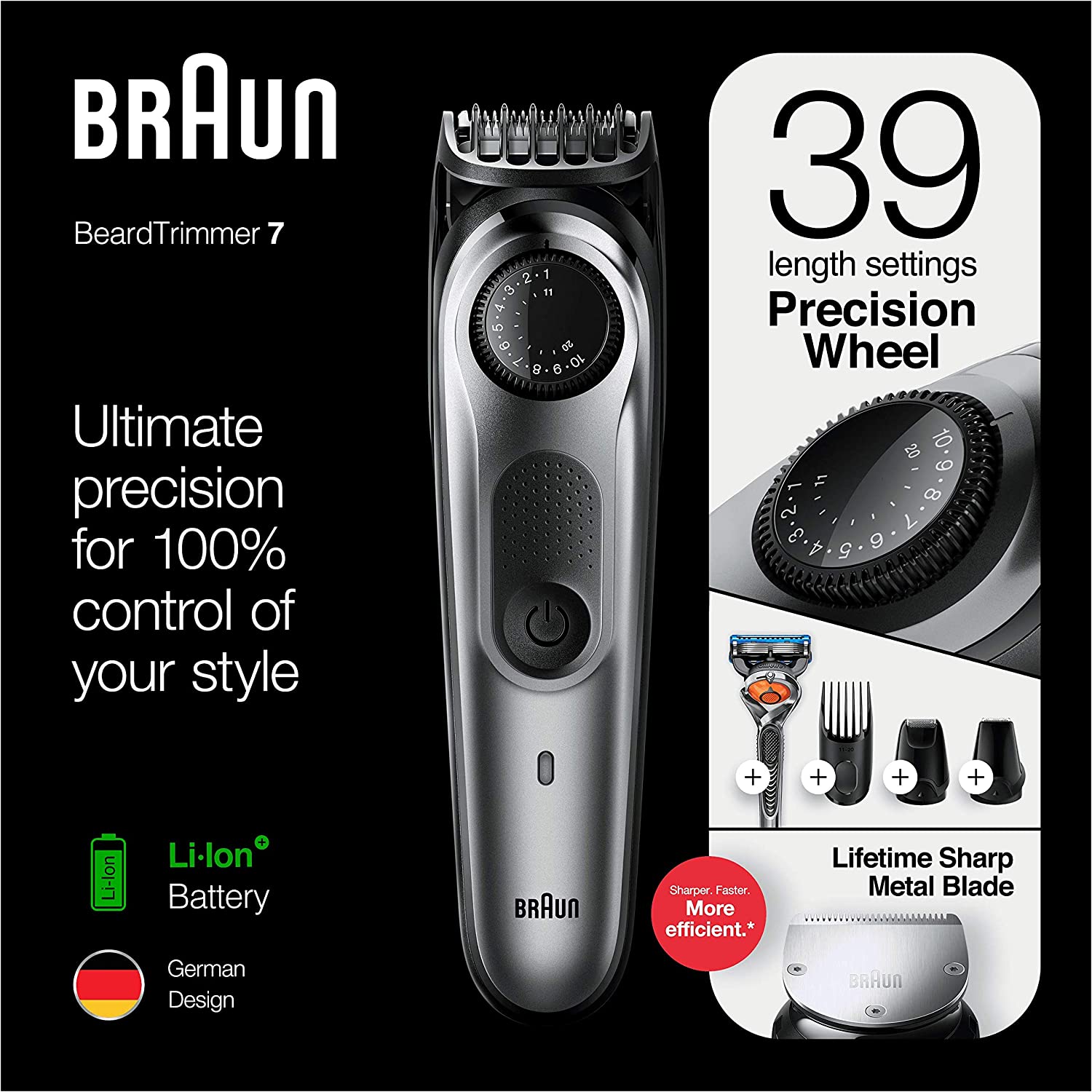 braun beard trimmer for men bt7240