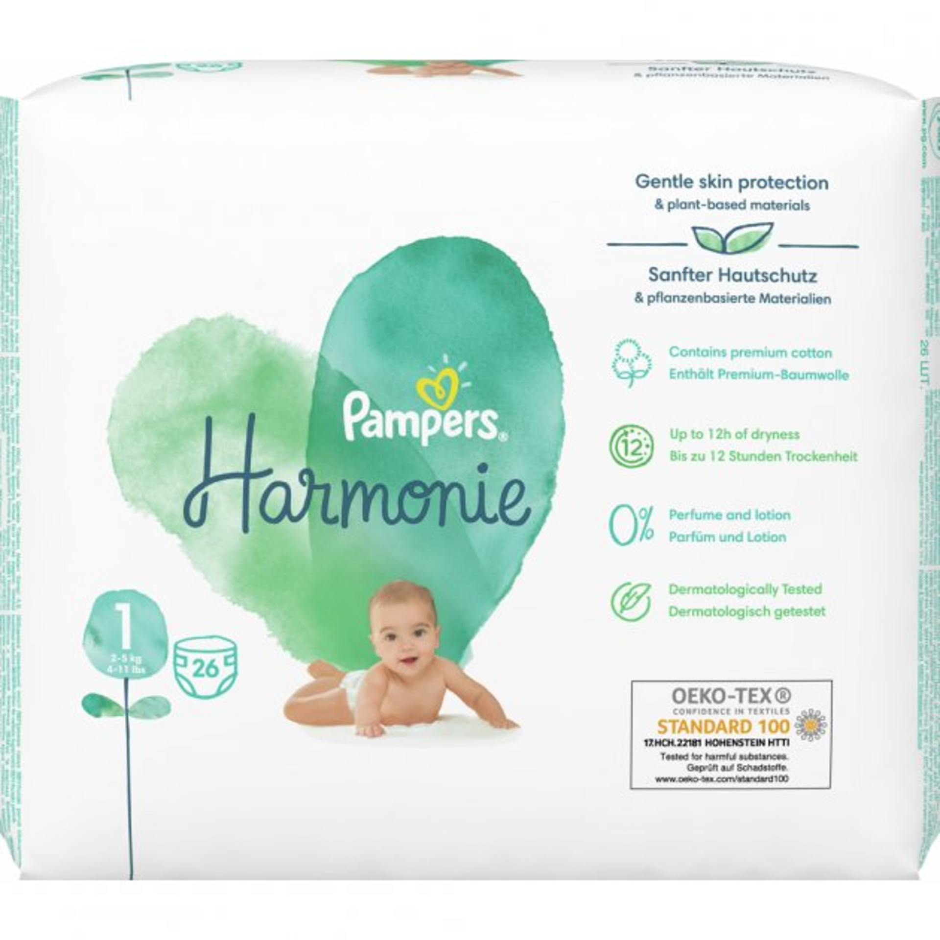 PAMPERS VALUE PACK HARMONIE NEWBORN SIZE 1 (By 26 nappies) - VJ