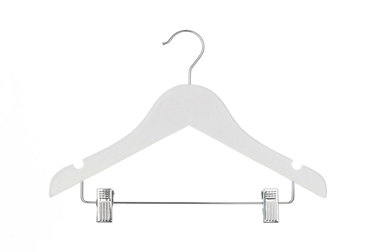 DOMOPAK WOODEN HANGER WITH CLIPS