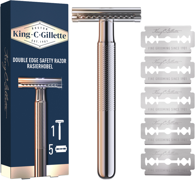 GILLETTE KCG DOUBLE EDGE RAZOR + 5CT