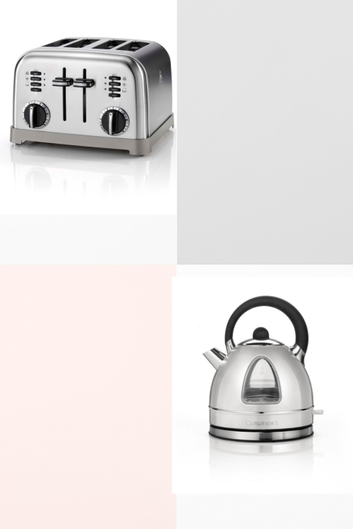 CUISINART KETTLE TRADITIONAL + TOASTER 4-SLICE SILVER - PROMO