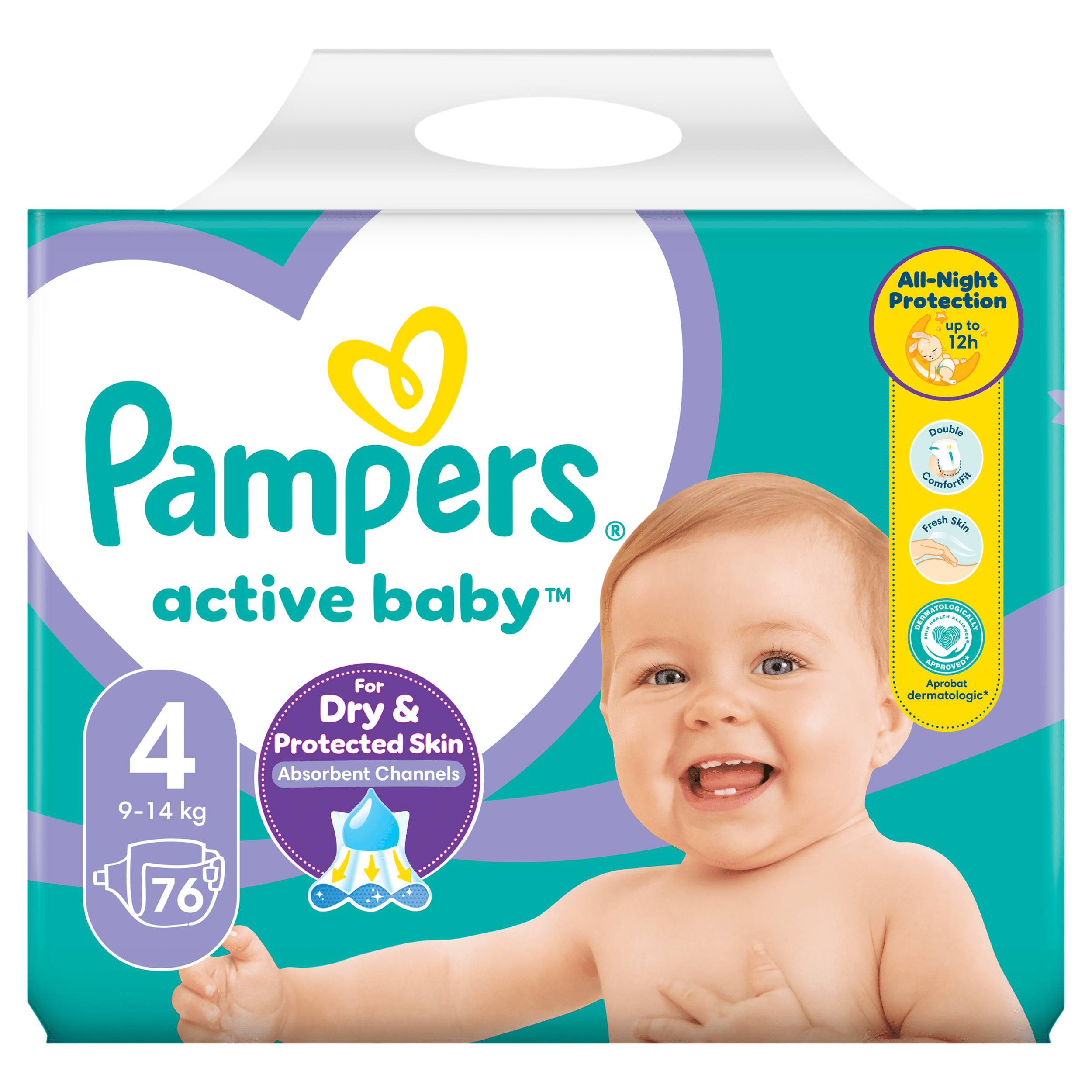 PAMPERS GIANT ACTIVE BABY 4 MAXI X76