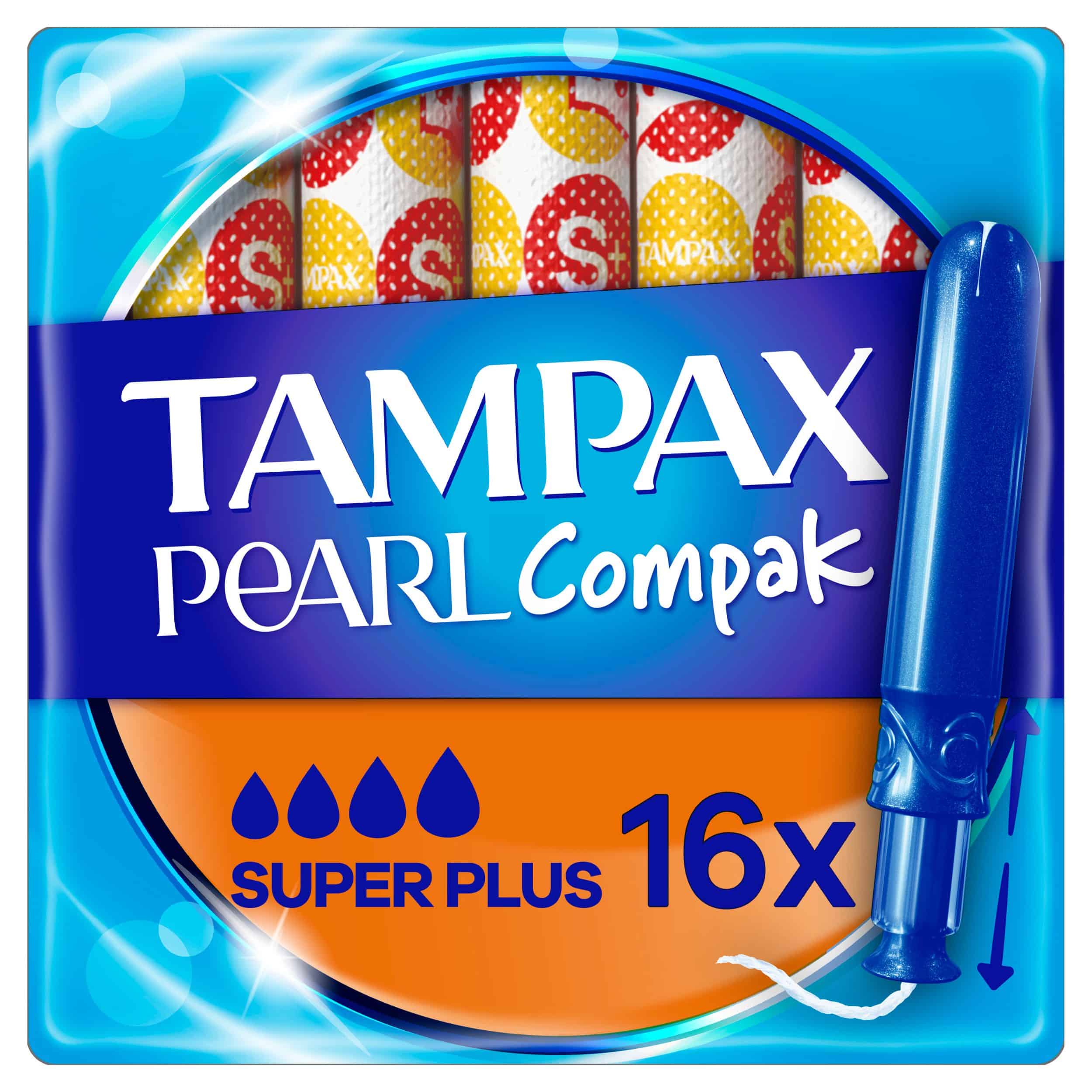 TAMPAX COMPAK PEARL SUPER PLUS x16