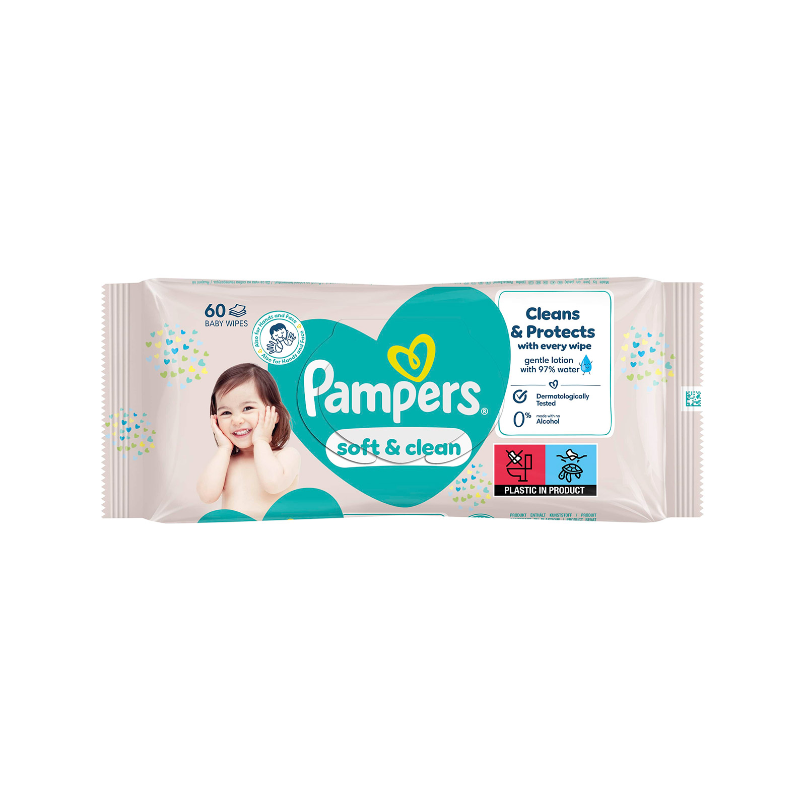 PAMPERS WIPES SOFT CLEAN X60