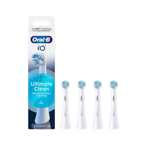 ORAL B POWER BRUSH HEAD iO ULTIMATE CLEAN WHITE X4