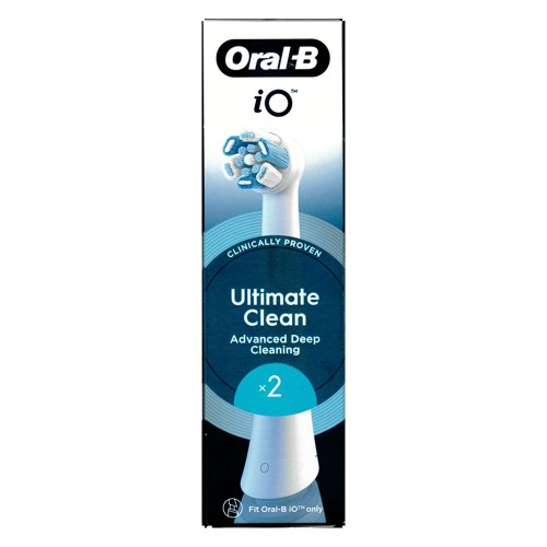ORAL B POWER BRUSH HEAD iO ULTIMATE CLEAN WHITE X2