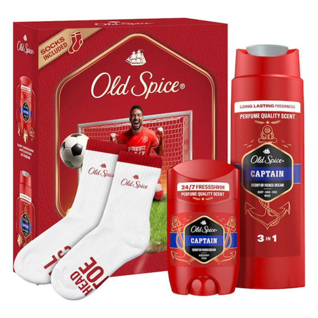 OLD SPICE XMAS CAPTAIN (ST50ML+SG250ml) +FOOTBALL SOCKS