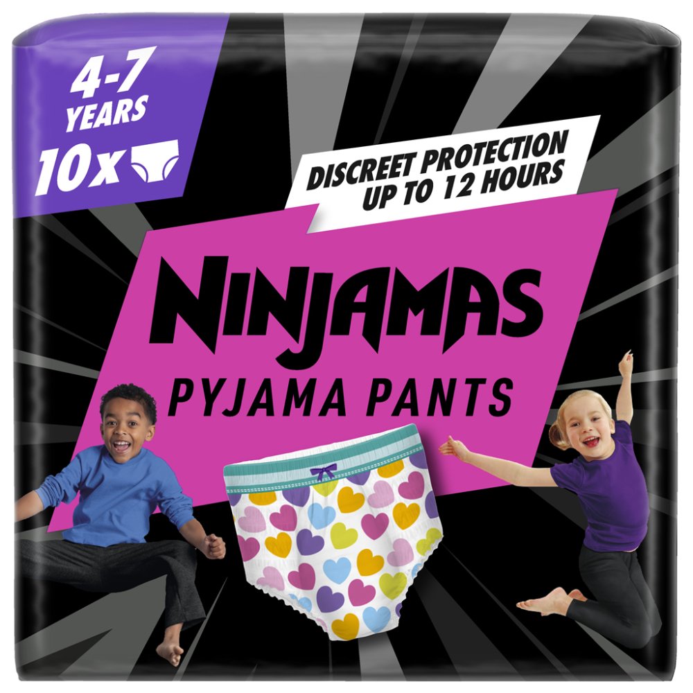 PAMPERS PANTS NINJAMAS GIRL 7 X10