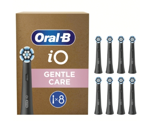 ORAL B POWER BRUSH HEAD iO GENTLE CARE X8 BLACK