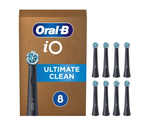 ORAL B POWER BRUSH HEAD iO ULTIMATE CLEAN X8 (BLACK)