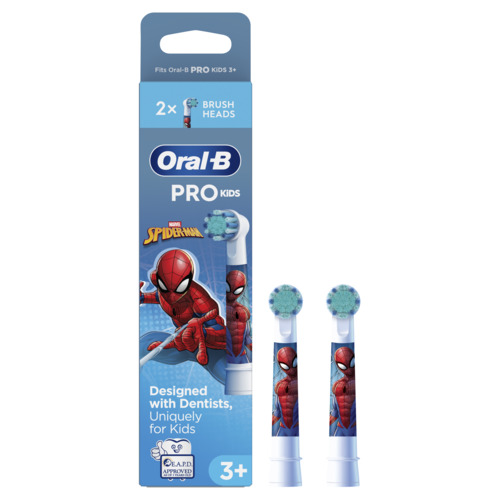 ORAL B POWER BRUSH HEAD KIDS SPIDERMAN X2