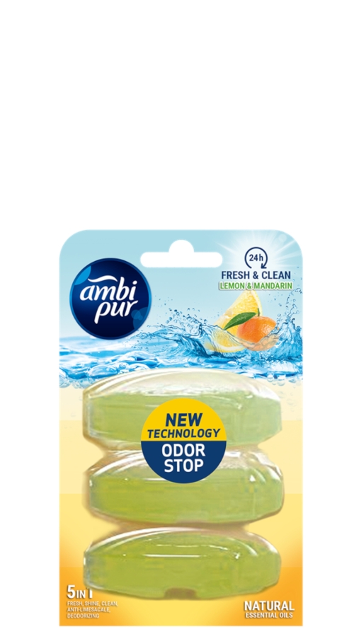 AMBI PUR FLASH WC BLOCK, FRESH WATER REFILL 3X55ML